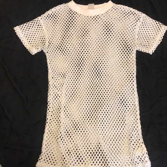 White Stretch Crew Neck Shirt (NEW) - Picture 1 of 2